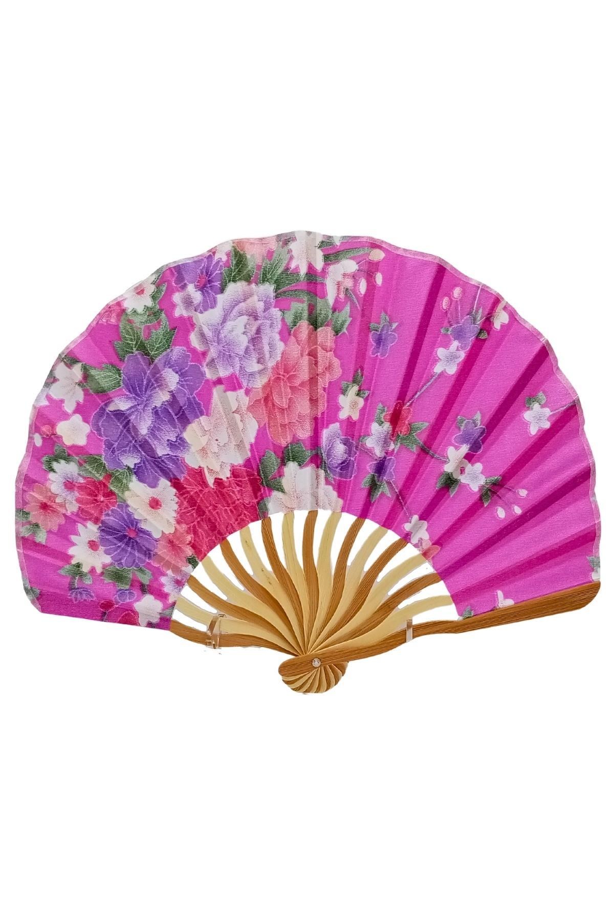 JaponyaDünyadan HediyelerDNY-HD100809Keskin Hediyelik Eşya Ve TekstilJapon Bambu Kumaş Yelpaze Çanta Boy Stant Hediyeli No.127
