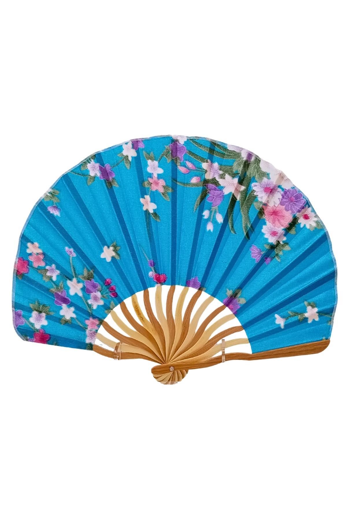 JaponyaDünyadan HediyelerDNY-HD100810Keskin Hediyelik Eşya Ve TekstilJapon Bambu Kumaş Yelpaze Çanta Boy Stant Hediyeli No.128