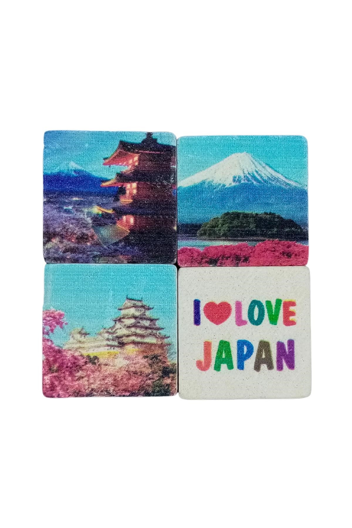 JaponyaDünyadan HediyelerDNY-HD101361Keskin Hediyelik Eşya Ve TekstilJaponya Temalı Dörtlü Taş Magnet