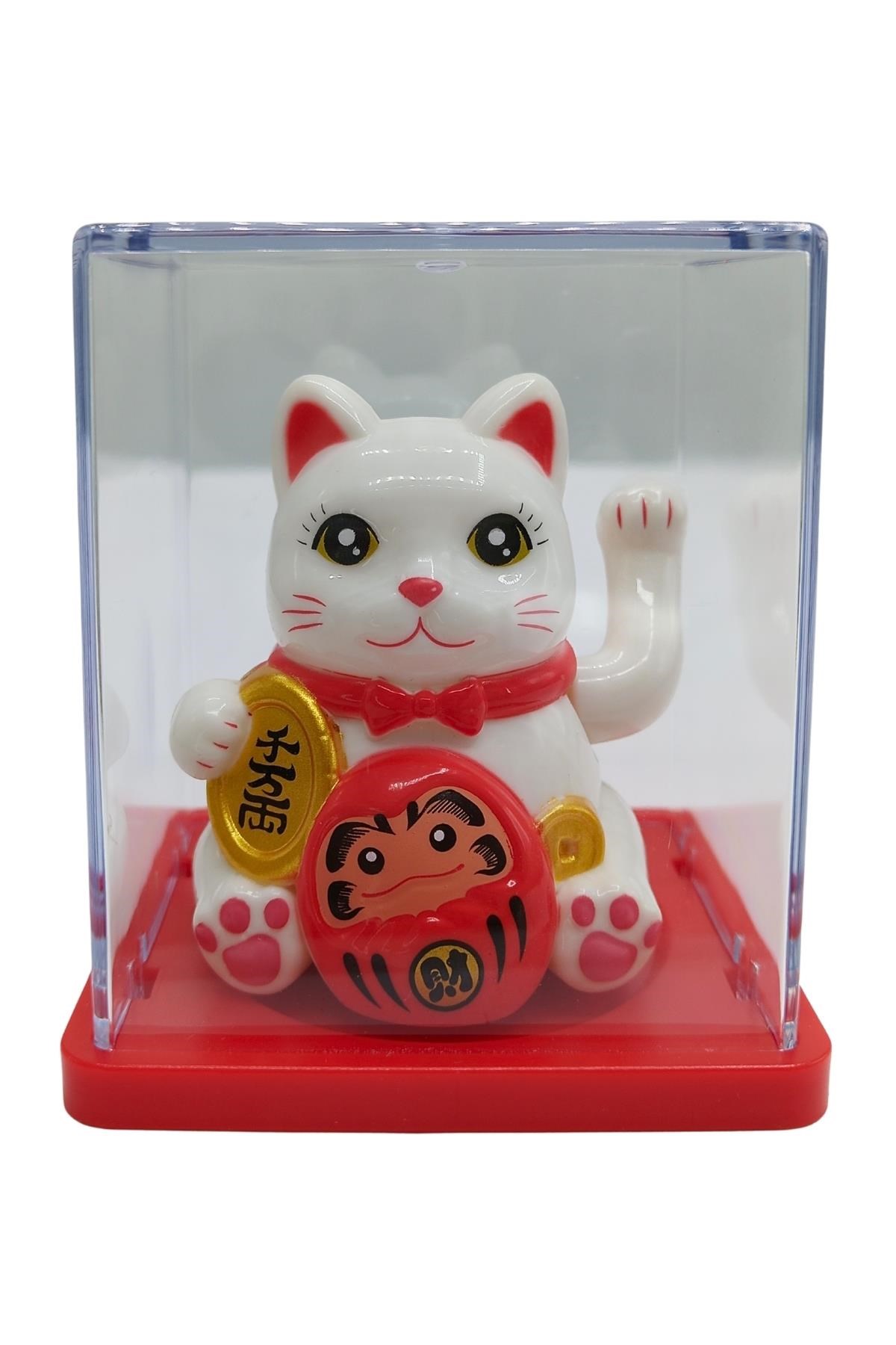 JaponyaDünyadan HediyelerDNY-HDY4526S1BYZ01Keskin Hediyelik Eşya Ve TekstilManeki Neko El Sallayan Mini Şans Kedisi Beyaz Solar Güneş Enerjili 5x5cm S1BYZ01