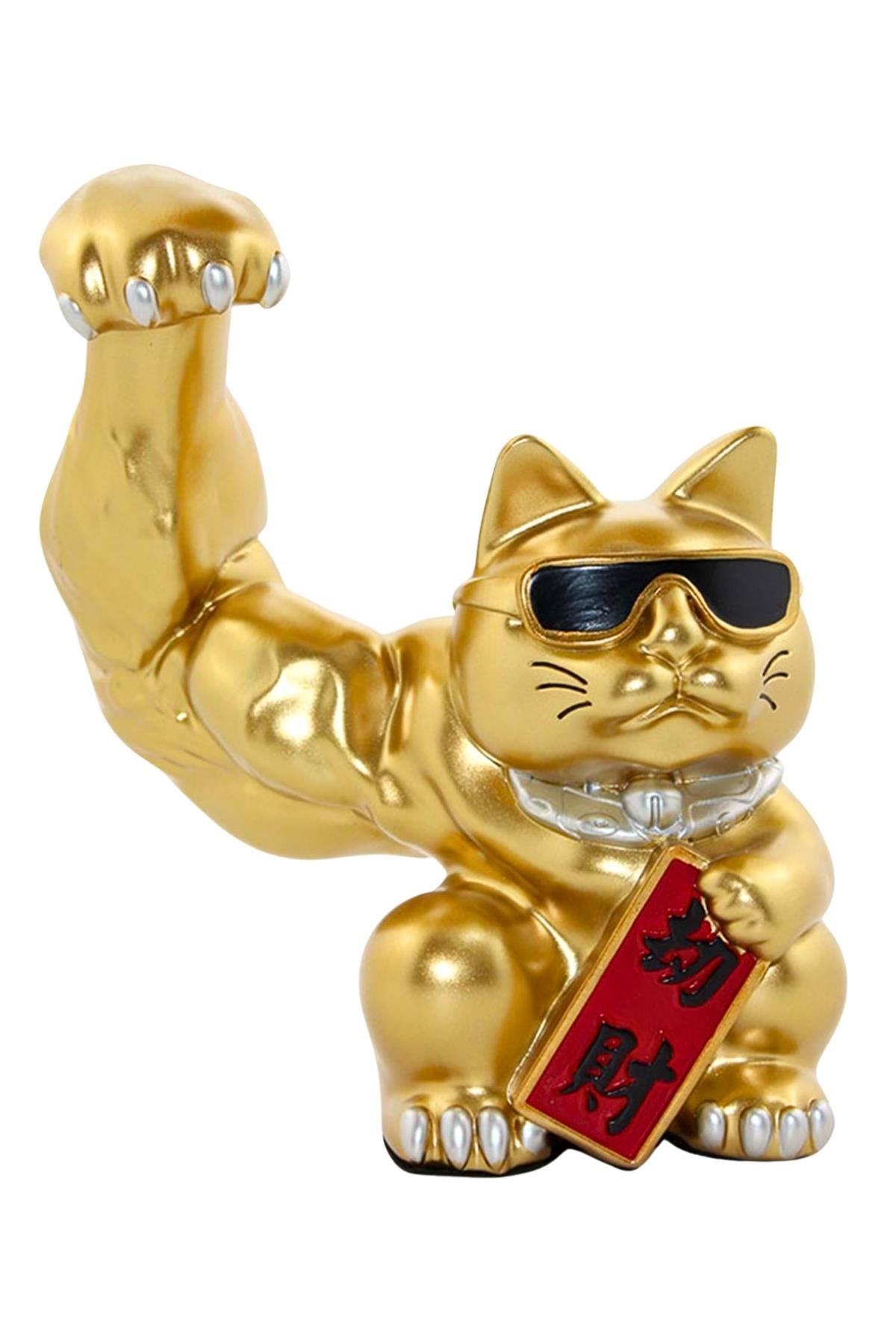 JaponyaDünyadan HediyelerDNY-HDYKSKALK2273Keskin Hediyelik Eşya Ve TekstilJapon Maneki Neko Şanslı Kedi Figürü Reçine No.3 23x19cm