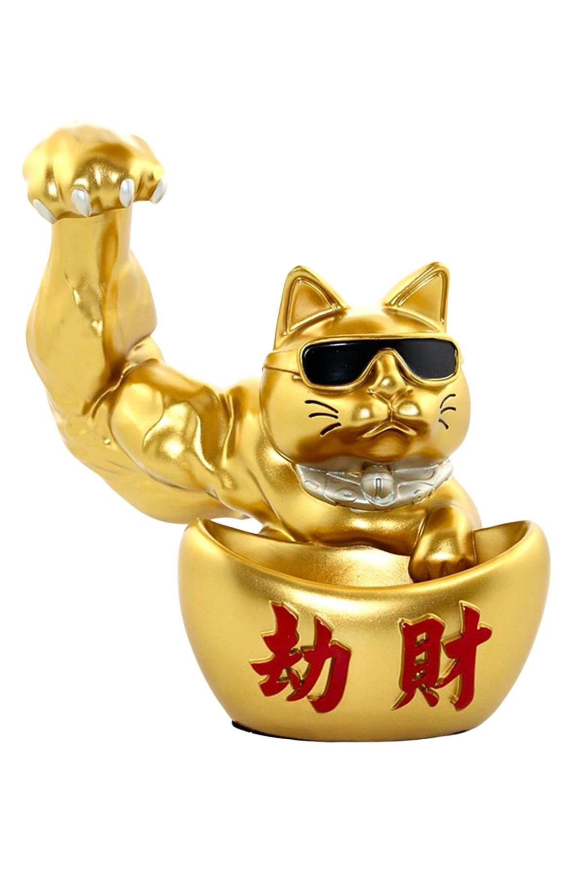 JaponyaDünyadan HediyelerDNY-HDYKSKALK2271Keskin Hediyelik Eşya Ve TekstilJapon Maneki Neko Şanslı Kedi Figürü Reçine No.1 30x30cm