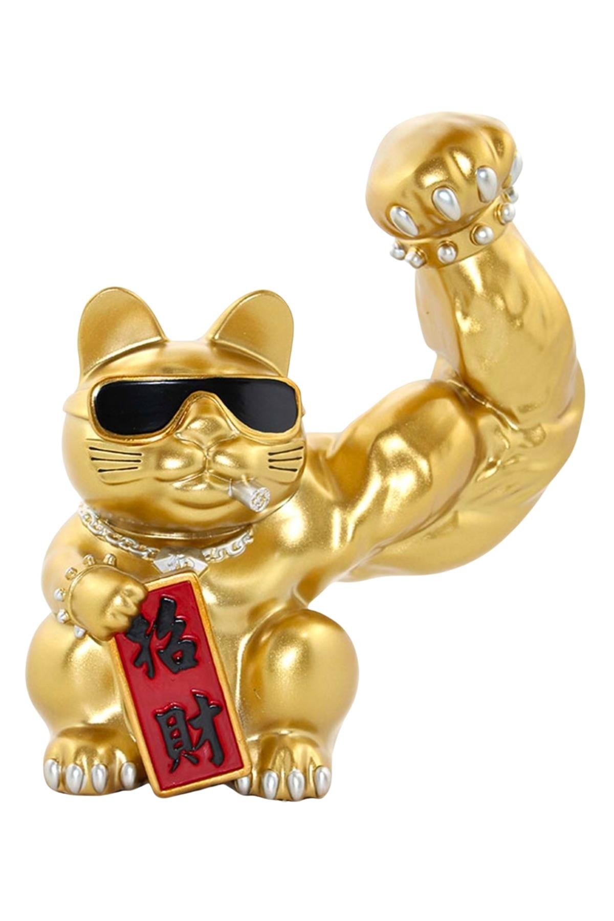 JaponyaDünyadan HediyelerDNY-HDYKSKALK2272Keskin Hediyelik Eşya Ve TekstilJapon Maneki Neko Şanslı Kedi Figürü Reçine No.2 23x20cm