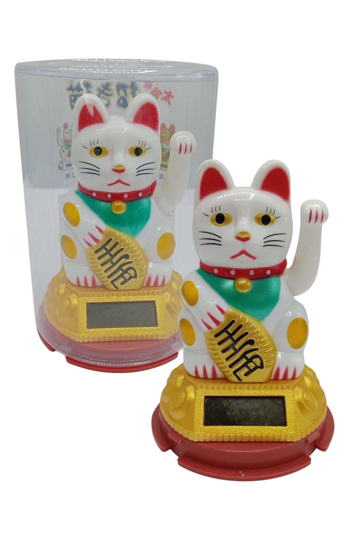 JaponyaDünyadan HediyelerDNY-HDYNEKO4520GBKeskin Hediyelik Eşya Ve TekstilManeki Neko El Sallayan Şans Kedisi Beyaz Solar Güneş Enerjili 6x10cm NO6GB