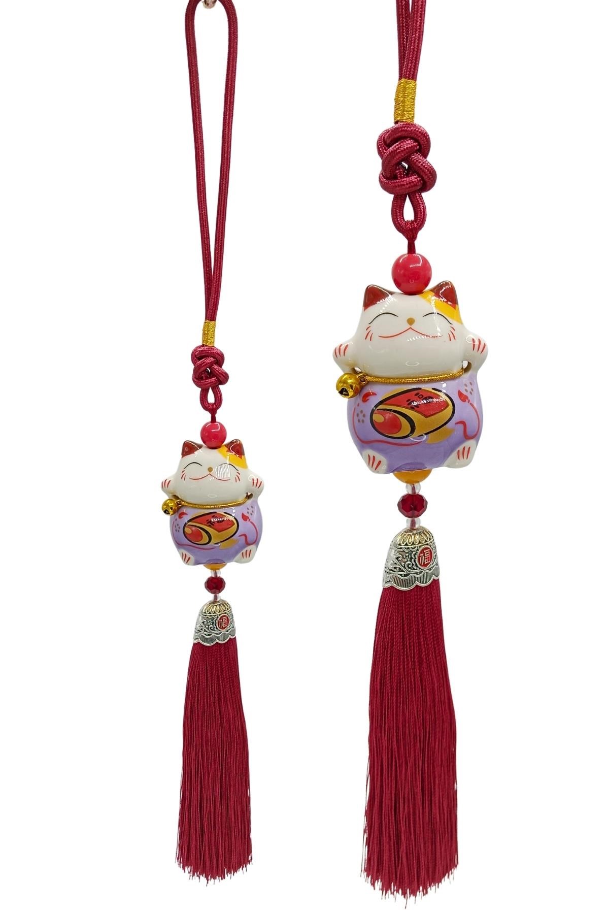 JaponyaDünyadan HediyelerDNY-HDYZMRTNK01MRKeskin Hediyelik Eşya Ve TekstilFeng Shui Maneki Neko Şans Kedisi Mor No.1
