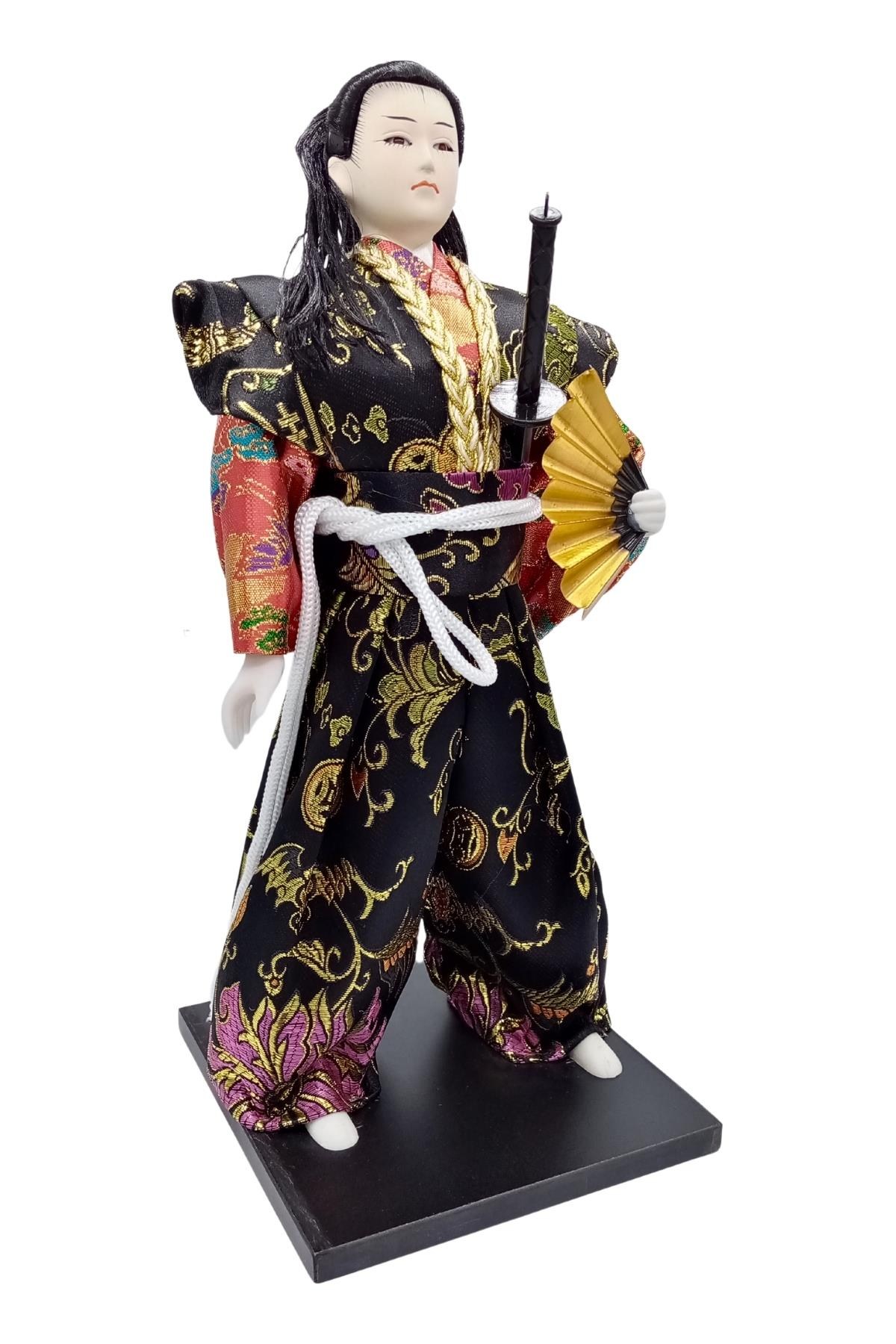 JaponyaDünyadan HediyelerDNY-HDYZMTSMRY02Keskin Hediyelik Eşya Ve TekstilGeleneksel Japon Yakuza Ninja Bebek Kabuki Biblo 30 cm No.2