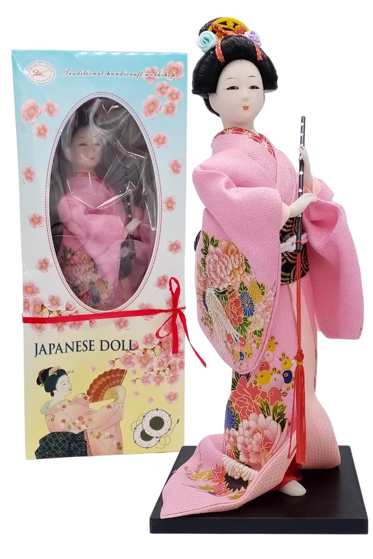 JaponyaDünyadan HediyelerDNY-HDZMRT01Keskin Hediyelik Eşya Ve TekstilJapon Kimonolu Geyşa Bebek Biblo 30 cm No.1