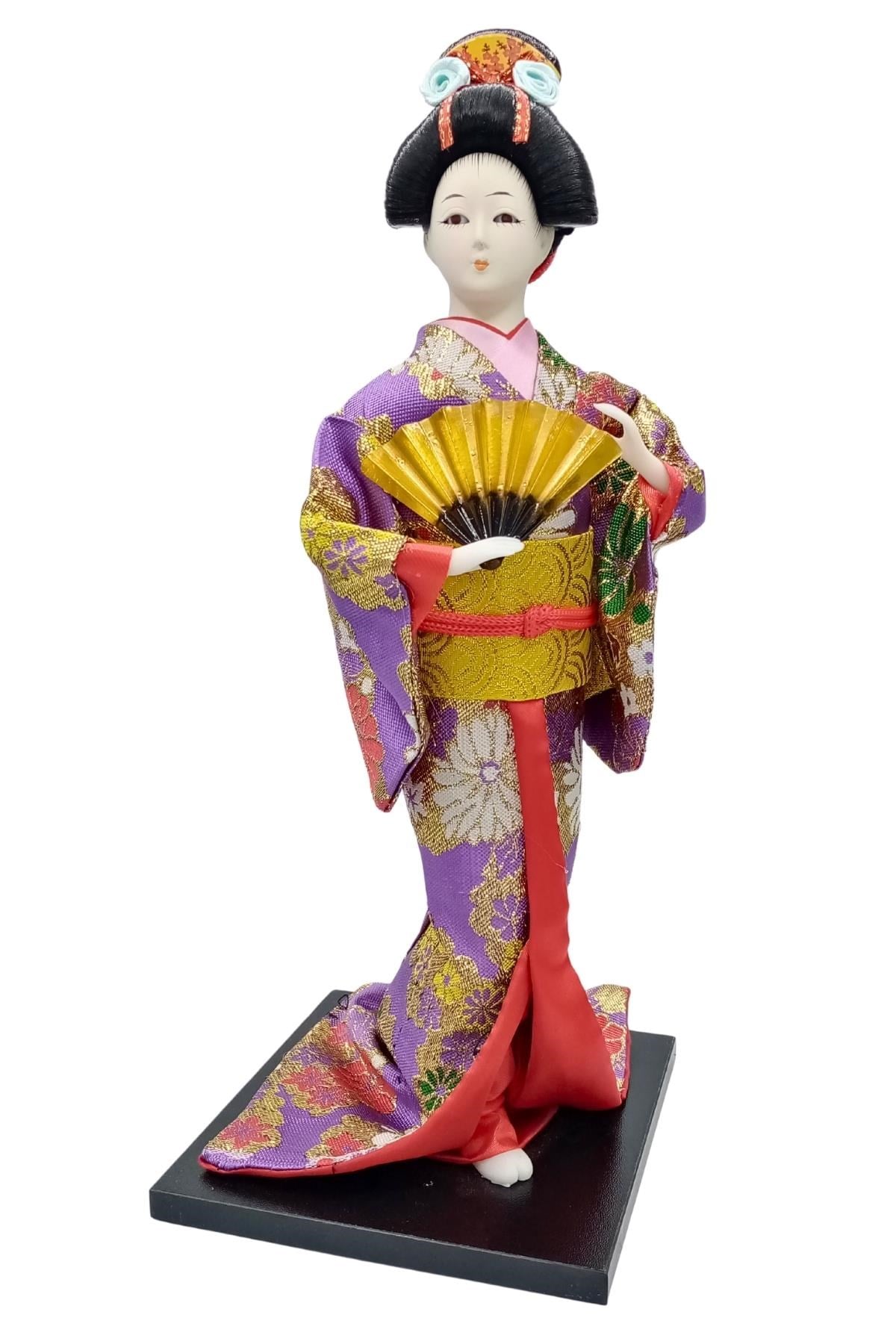 JaponyaDünyadan HediyelerDNY-HDZMRT04Keskin Hediyelik Eşya Ve TekstilJapon Kimonolu Geyşa Bebek Biblo 30 cm No.4