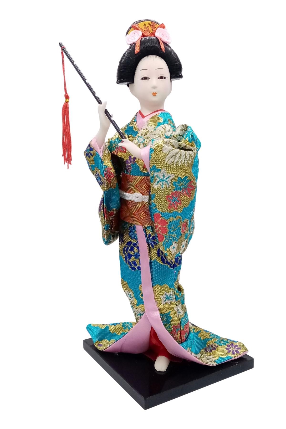 JaponyaDünyadan HediyelerDNY-HDZMRT06Keskin Hediyelik Eşya Ve TekstilJapon Kimonolu Geyşa Bebek Biblo 30 cm No.6