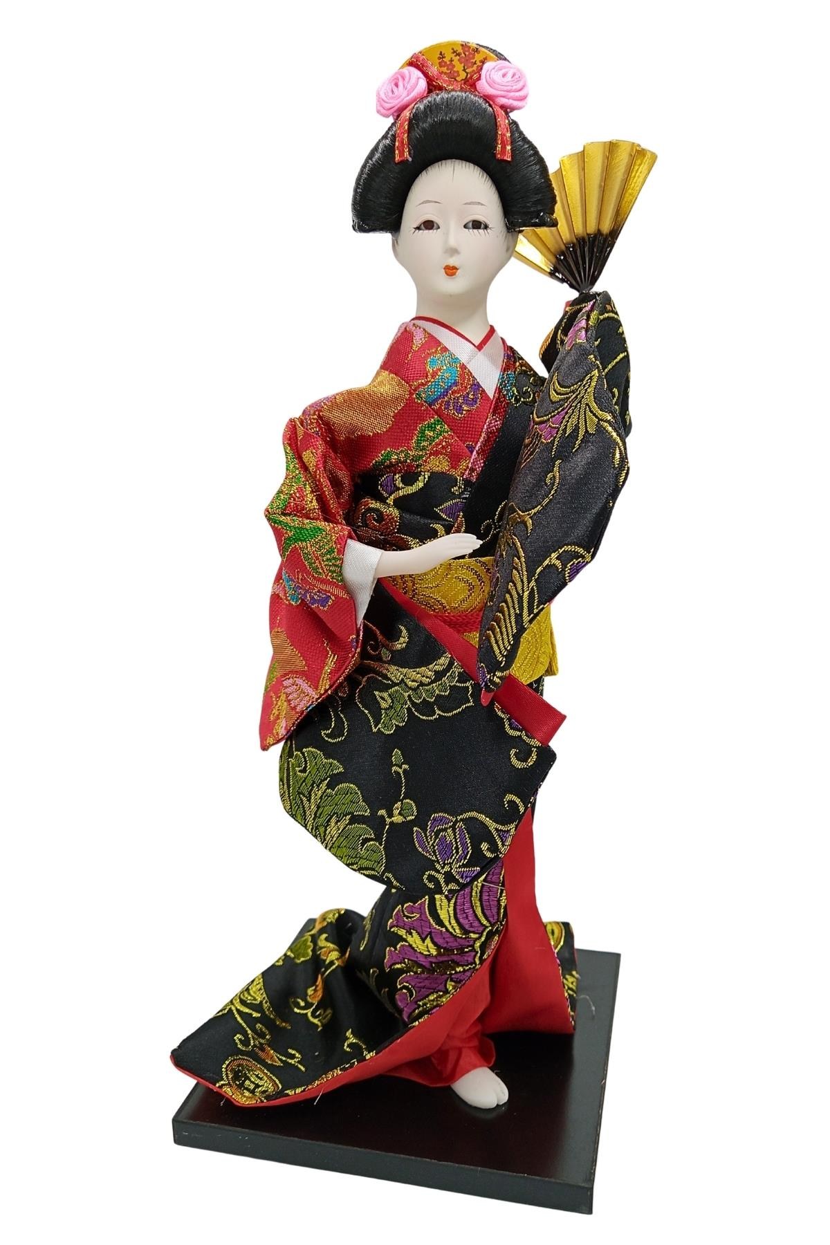 JaponyaDünyadan HediyelerDNY-HDZMRT10Keskin Hediyelik Eşya Ve TekstilJapon Kimonolu Geyşa Bebek Biblo 30 cm No.10
