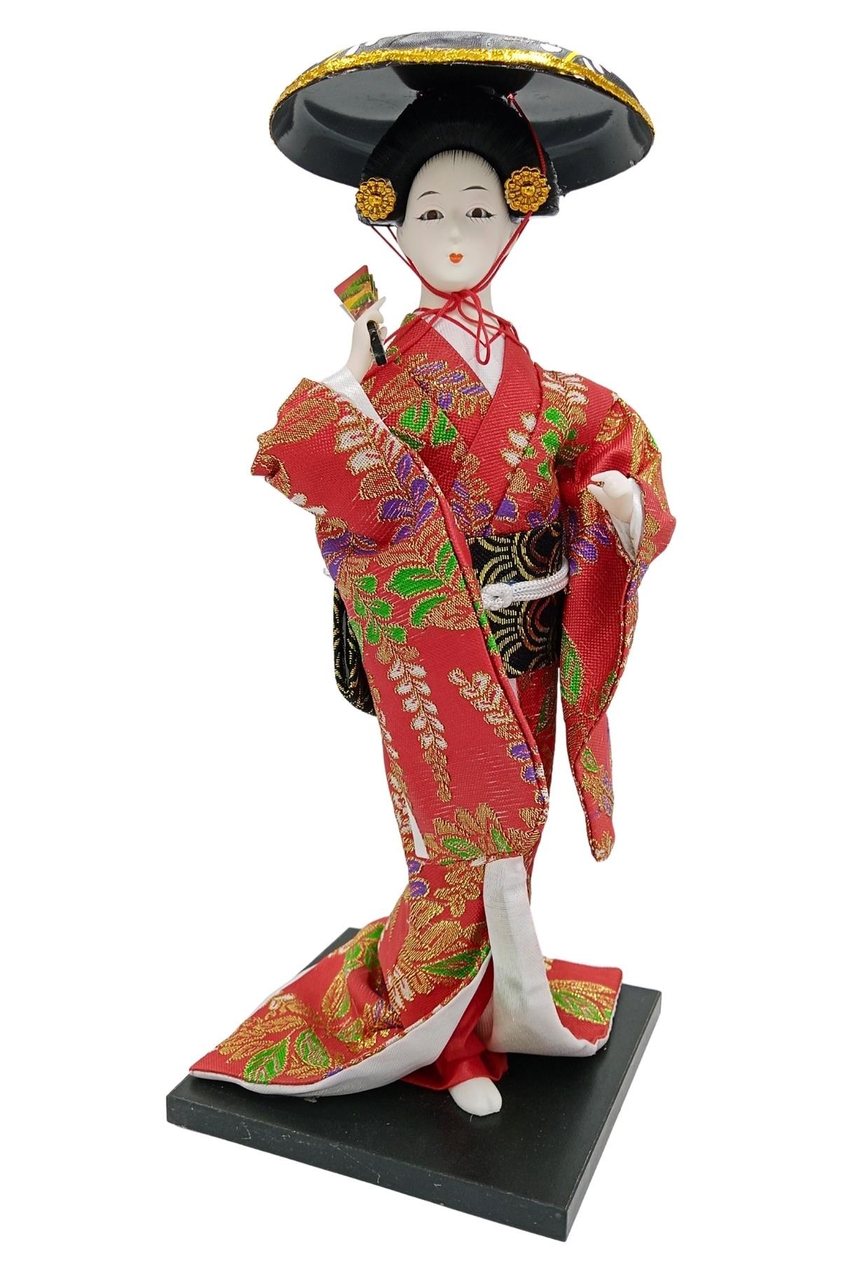 JaponyaDünyadan HediyelerDNY-HDZMRT12Keskin Hediyelik Eşya Ve TekstilJapon Kimonolu Geyşa Bebek Biblo 30 cm No.12