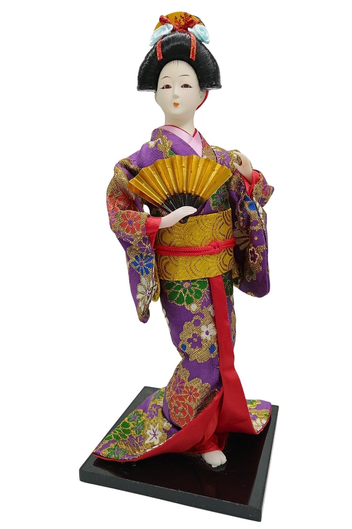 JaponyaDünyadan HediyelerDNY-HDZMRT14Keskin Hediyelik Eşya Ve TekstilJapon Kimonolu Geyşa Bebek Biblo 30 cm No.14