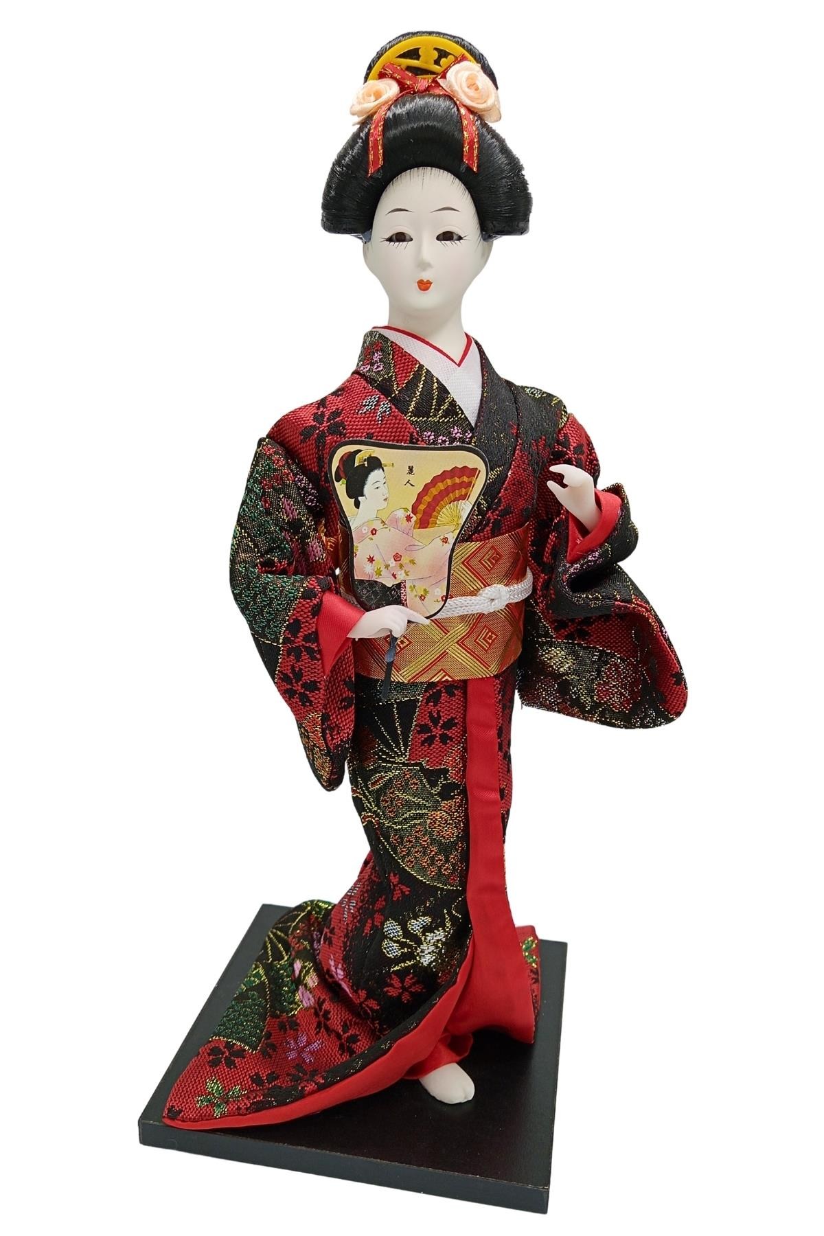 JaponyaDünyadan HediyelerDNY-HDZMRT21Keskin Hediyelik Eşya Ve TekstilJapon Kimonolu Geyşa Bebek Biblo 30 cm No.21