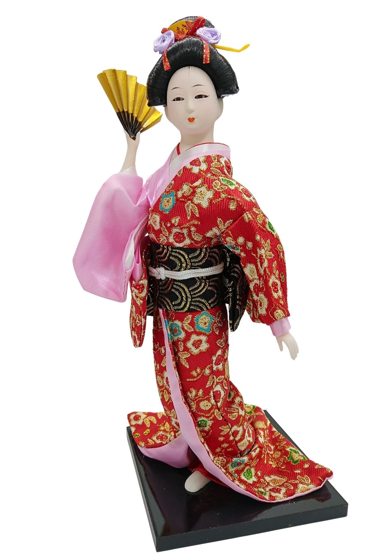JaponyaDünyadan HediyelerDNY-HDZMRT23Keskin Hediyelik Eşya Ve TekstilJapon Kimonolu Geyşa Bebek Biblo 30 cm No.23