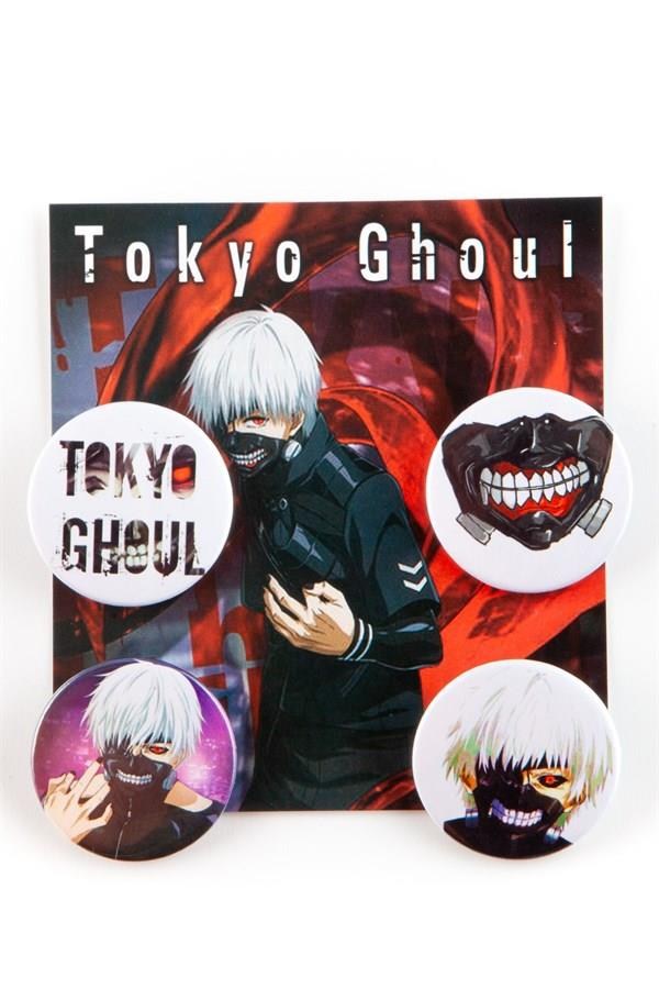 JaponyaDünyadan HediyelerJPN-BROS-04Keskin Hediyelik Eşya Ve TekstilJapon Tokyo Ghoul 4 Lü Rozet Broş