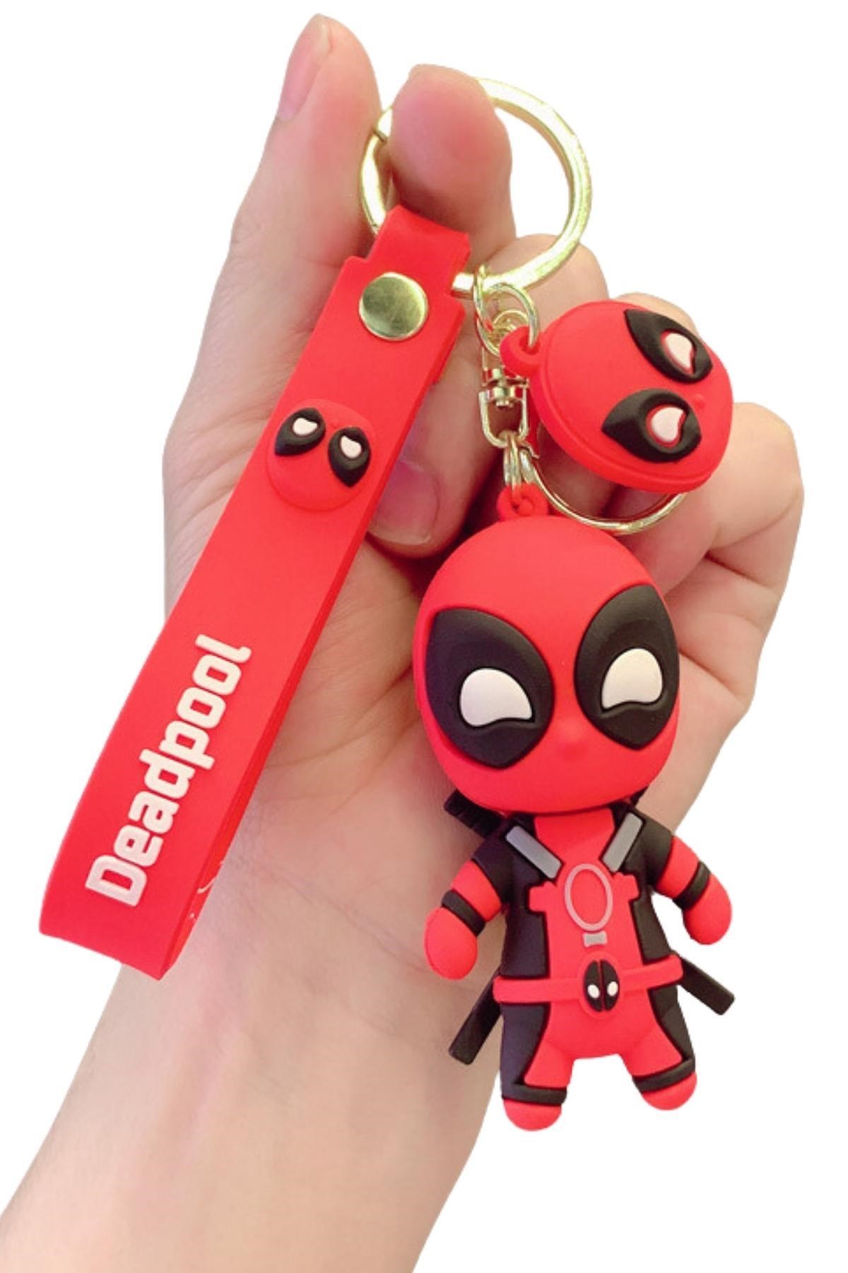 KanadaDünyadan HediyelerDNY-HD100635Keskin Hediyelik Eşya Ve TekstilDeadpool 3D Silikon Anahtarlık Kırmızı Siyah