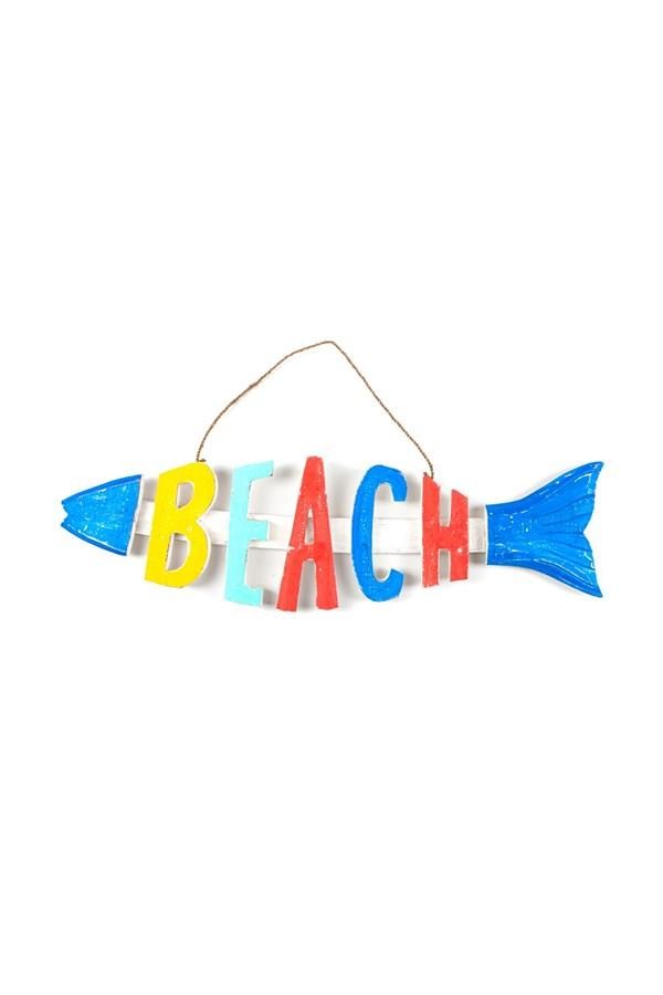 MaldivlerDünyadan HediyelerOZ-BEACH-01Keskin Hediyelik Eşya Ve TekstilAhşap Welcome Balık Duvar Dekoru 70cm