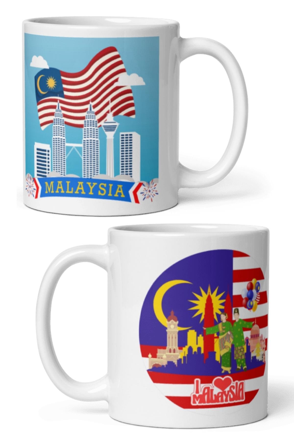MalezyaDünyadan HediyelerDNY-HDMUGB22Keskin Hediyelik Eşya Ve TekstilMalezya Kupa Bardak 2 Adet Seyahat Hatıra Malaysia Mug