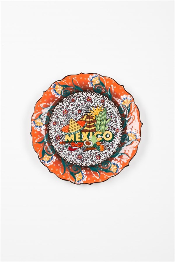 MeksikaDünyadan HediyelerMIMC-7895681Keskin Hediyelik Eşya Ve TekstilSeramik Tabak Meksika Temalı 25 cm