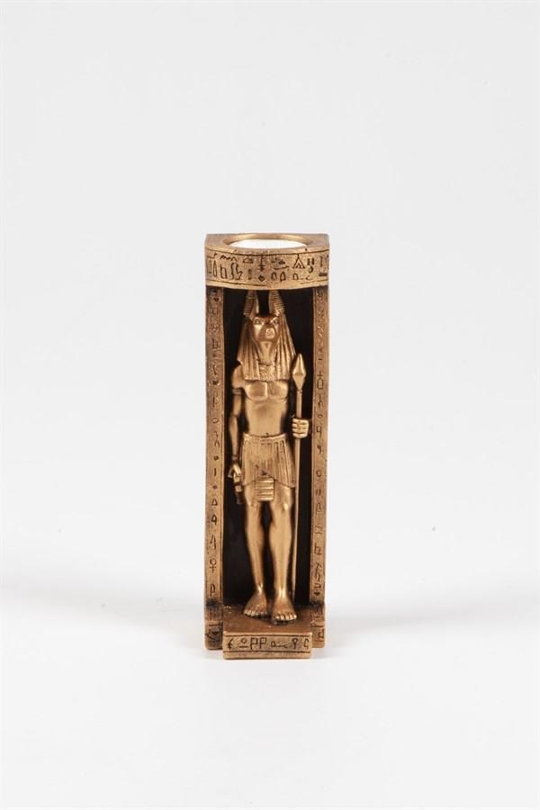 MısırDünyadan Hediyeler12548-3113Keskin Hediyelik Eşya Ve TekstilPolyester Antik Mısır Figürü Anubis Biblo Mumluk