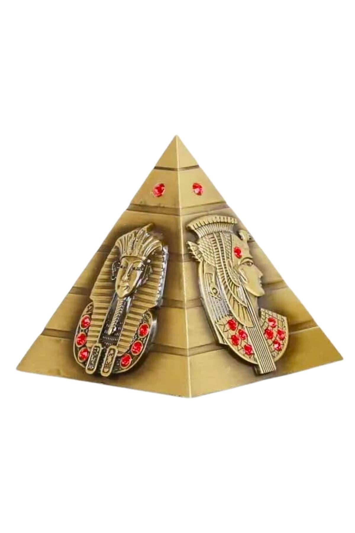 MısırDünyadan HediyelerDNY-HD100850Keskin Hediyelik Eşya Ve TekstilVintage Metal Mısır Piramidi Biblo Antik Bronz 8 cm