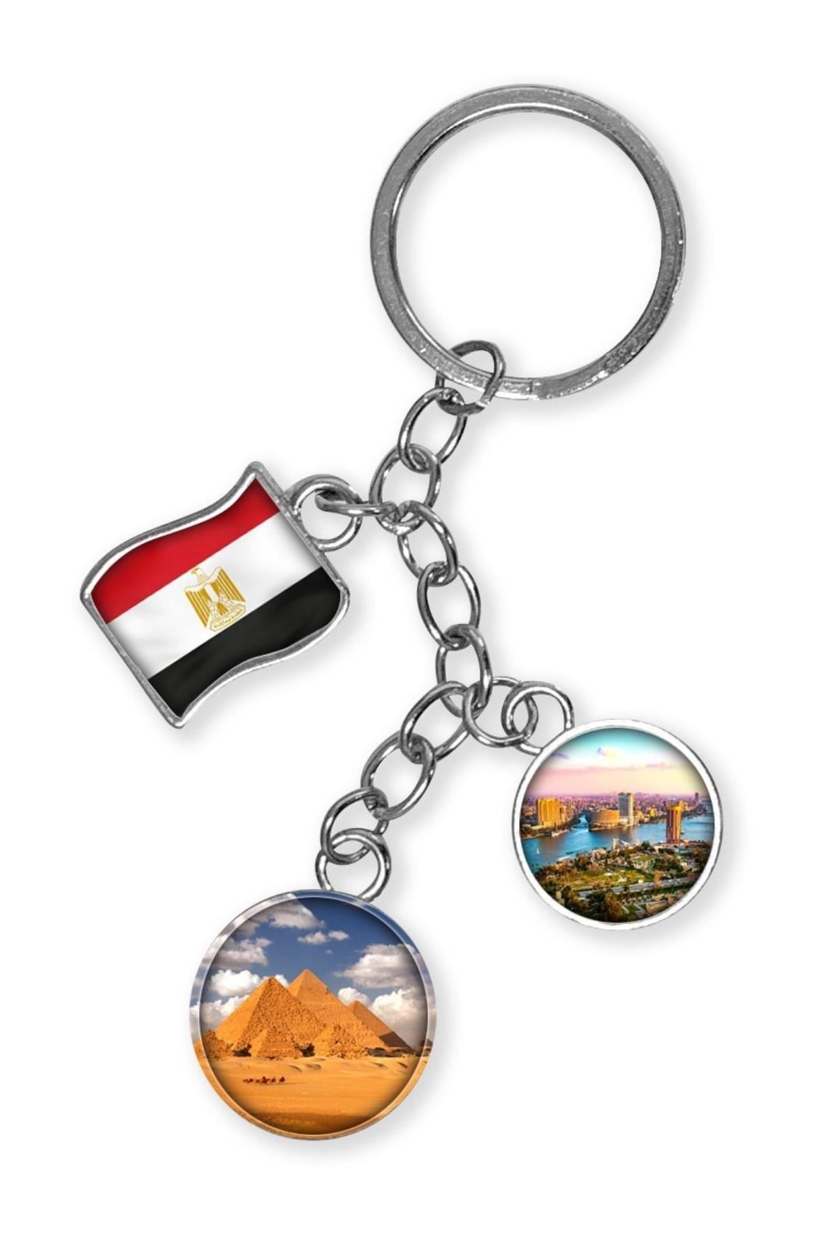 MısırDünyadan HediyelerDNY-HDYKREPOK49Keskin Hediyelik Eşya Ve TekstilMısır Üçlü Epoksi Metal Çift Taraflı Damla Anahtarlık Egypt