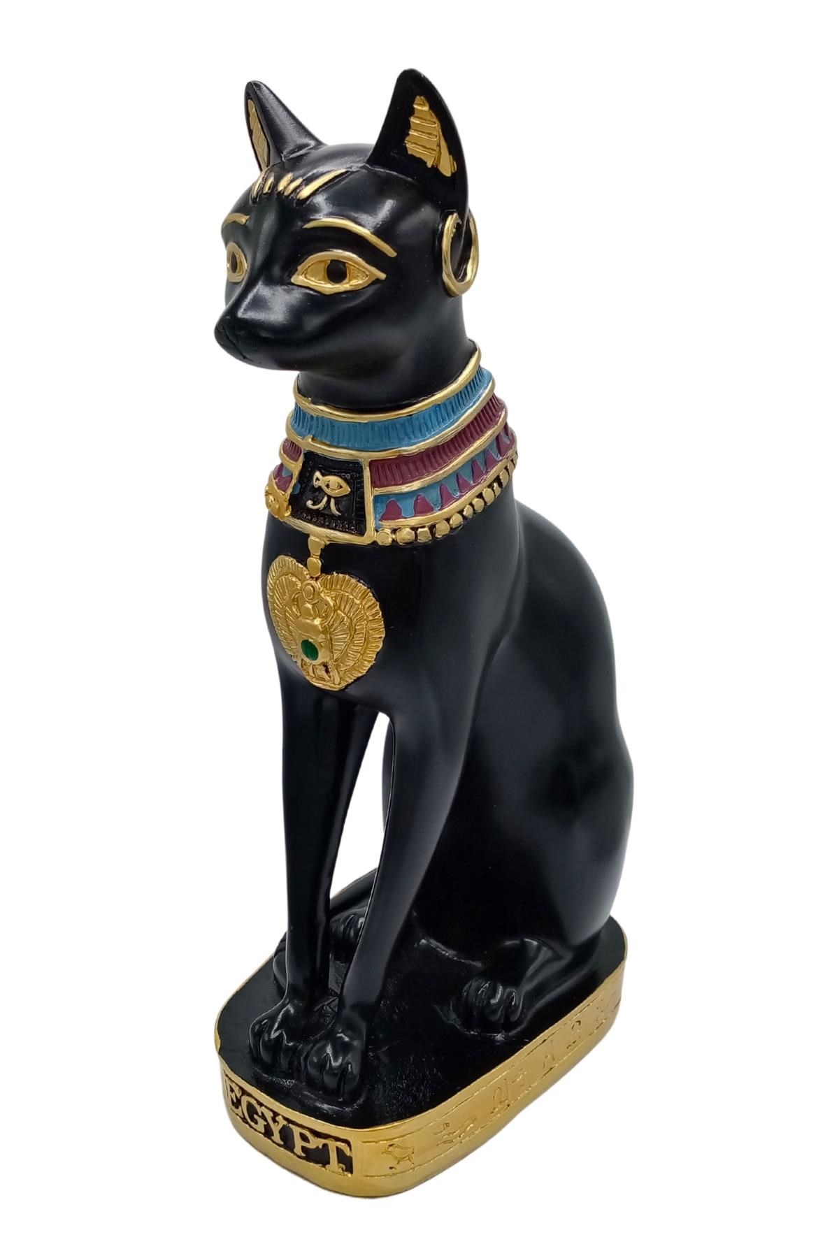 MısırDünyadan HediyelerDNY-HDYKSKALK2986Keskin Hediyelik Eşya Ve TekstilMısır Kedisi Bastet Heykeli Reçine Büyük 24 cm