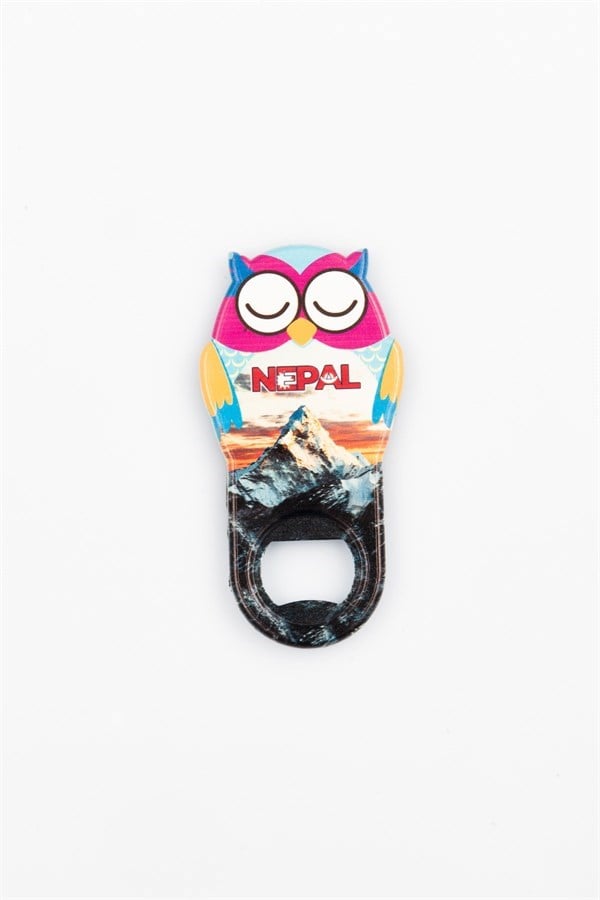 NepalDünyadan HediyelerMGNTBYKŞACK-10265Keskin Hediyelik Eşya Ve TekstilNepal Temalı Baykuş Magnet Kapak Açacak