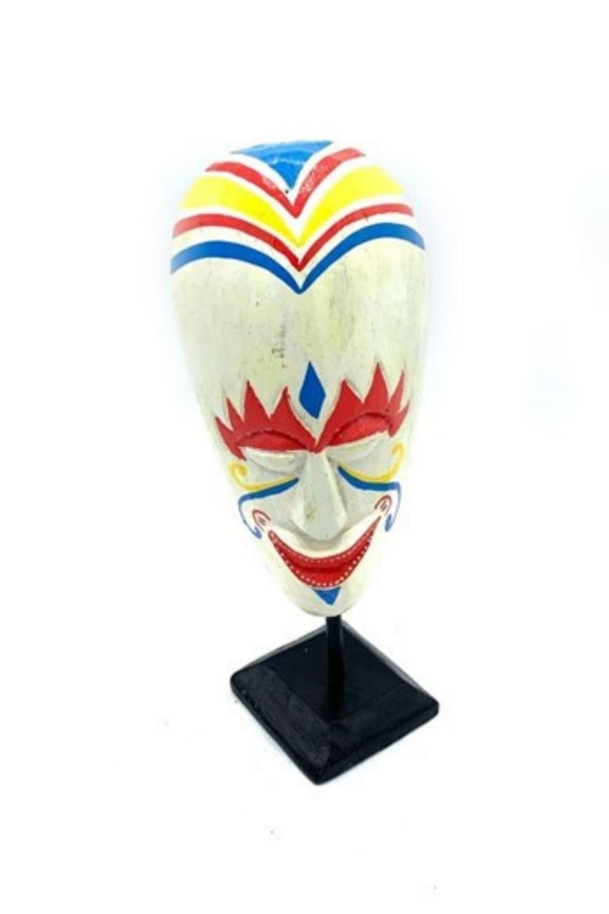 NijeryaDünyadan HediyelerMSK-003Keskin Hediyelik Eşya Ve TekstilStantlı Beyaz Mask Totem El Yapımı 30 cm