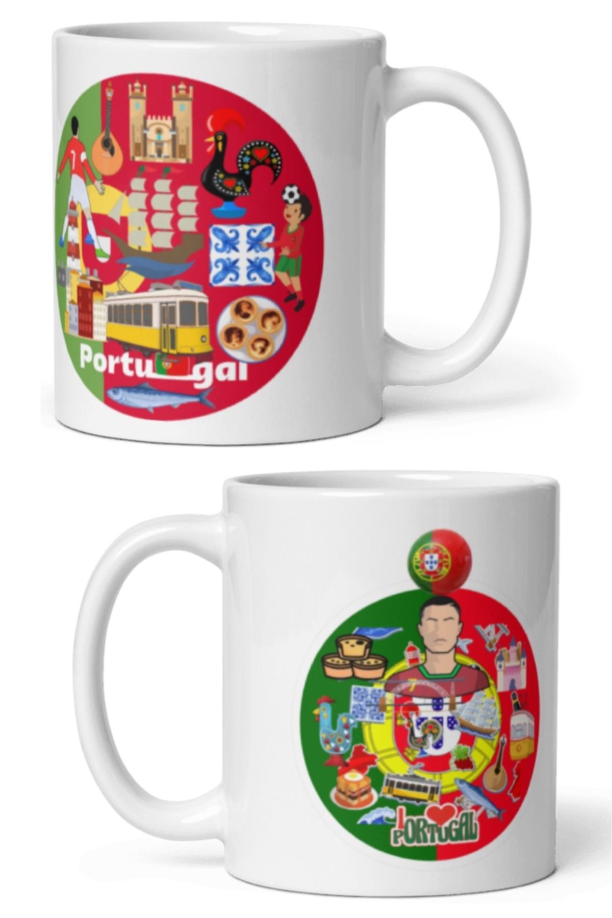 PortekizDünyadan HediyelerDNY-HDMUGB14Keskin Hediyelik Eşya Ve TekstilPortekiz Kupa Bardak 2 Adet Seyahat Hatıra Portugal Mug