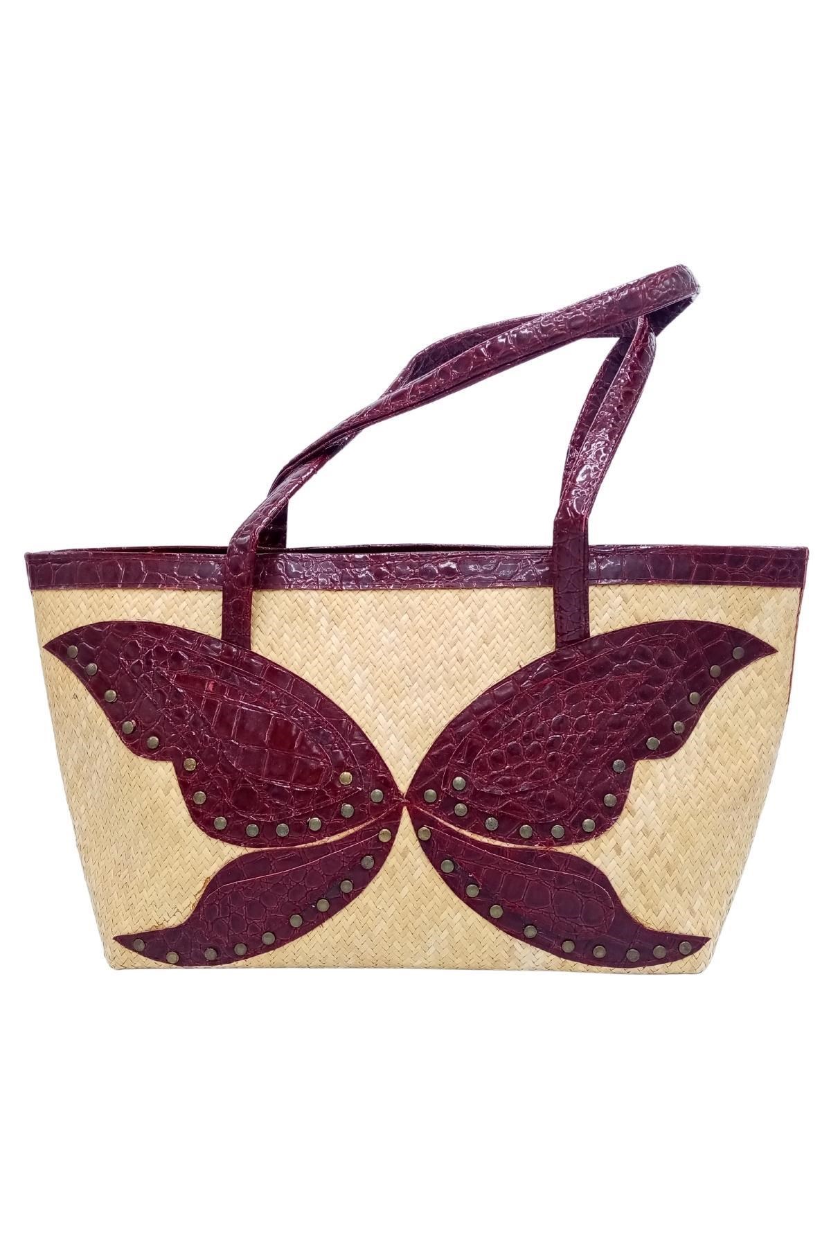 SeyşellerDünyadan HediyelerDNY-HD100669Keskin Hediyelik Eşya Ve TekstilHasır Örgü Deri Süslemeli El Omuz Çantası No.14