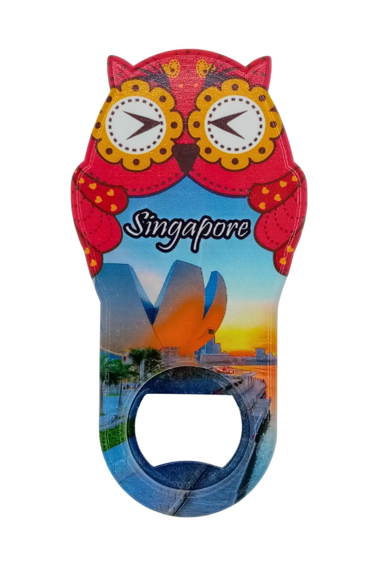 SingapurDünyadan HediyelerDNY-HD101075Keskin Hediyelik Eşya Ve TekstilSingapur Temalı Baykuş Magnet Kapak Açacak