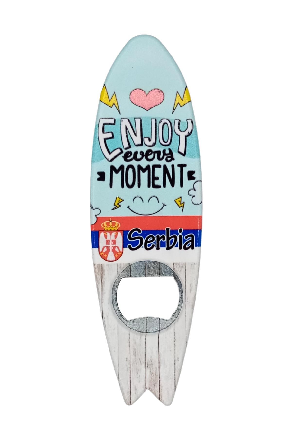 SırbistanDünyadan HediyelerDNY-HD100986Keskin Hediyelik Eşya Ve TekstilSırbistan Temalı Magnet Sörf Açacak