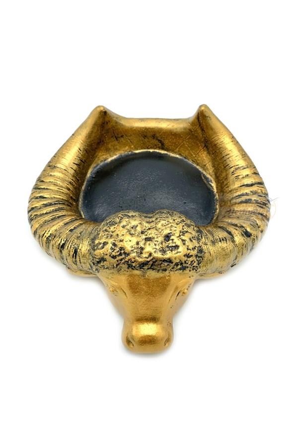 TanzanyaDünyadan HediyelerBFLKLK-001Keskin Hediyelik Eşya Ve Tekstil17 cm Altın Rengi Bufalo Küllük