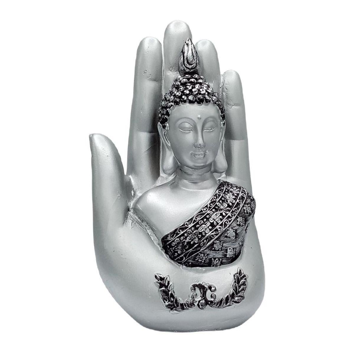 TaylandDünyadan HediyelerDNY-HD100455Keskin Hediyelik Eşya Ve TekstilShakyamuni Amitabha Buda Eli Gümüş Biblo 18 cm