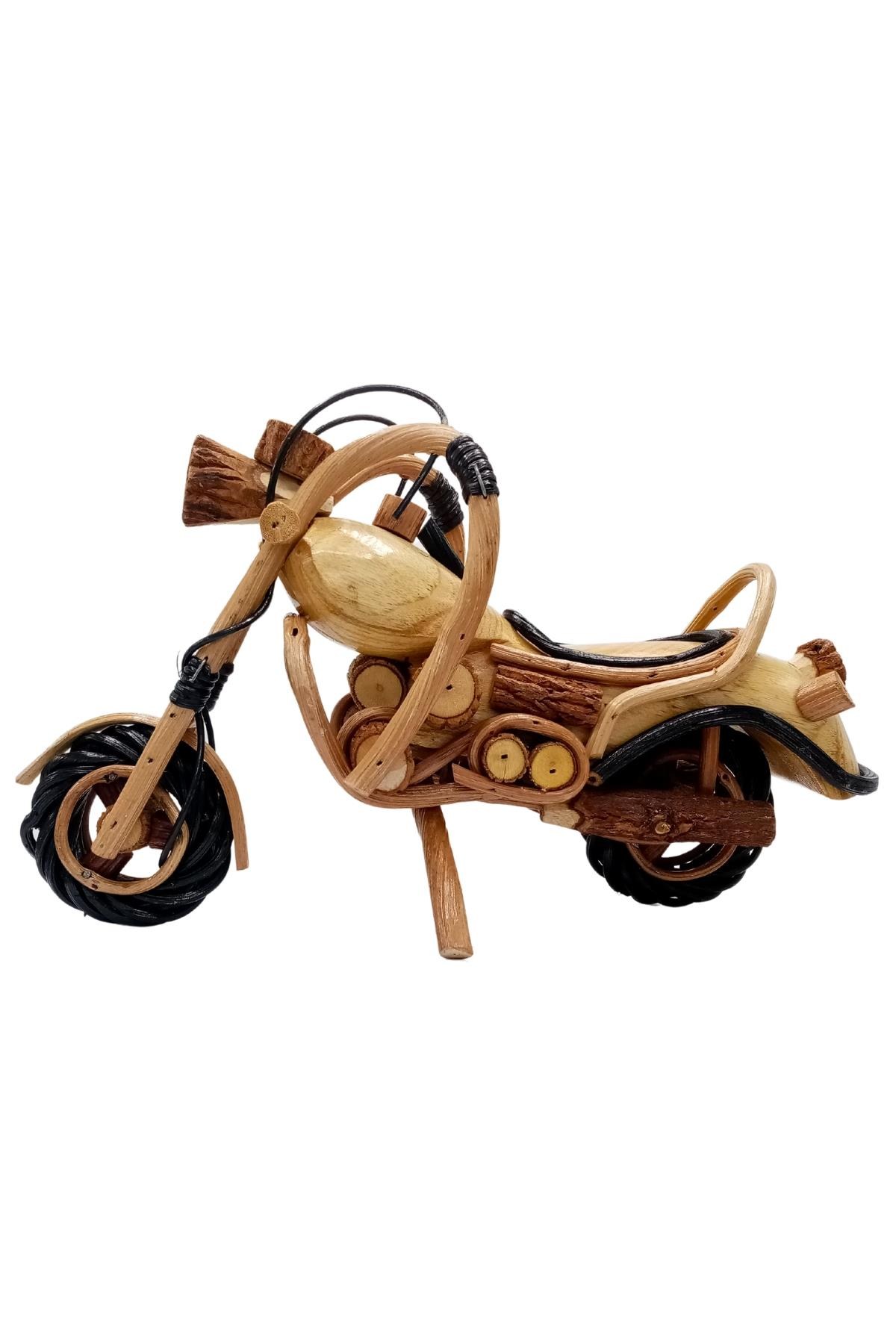 TaylandDünyadan HediyelerDNY-HD100888Keskin Hediyelik Eşya Ve TekstilDekoratif Motosiklet El Yapımı Ağaç Tayland Motor 28 cm