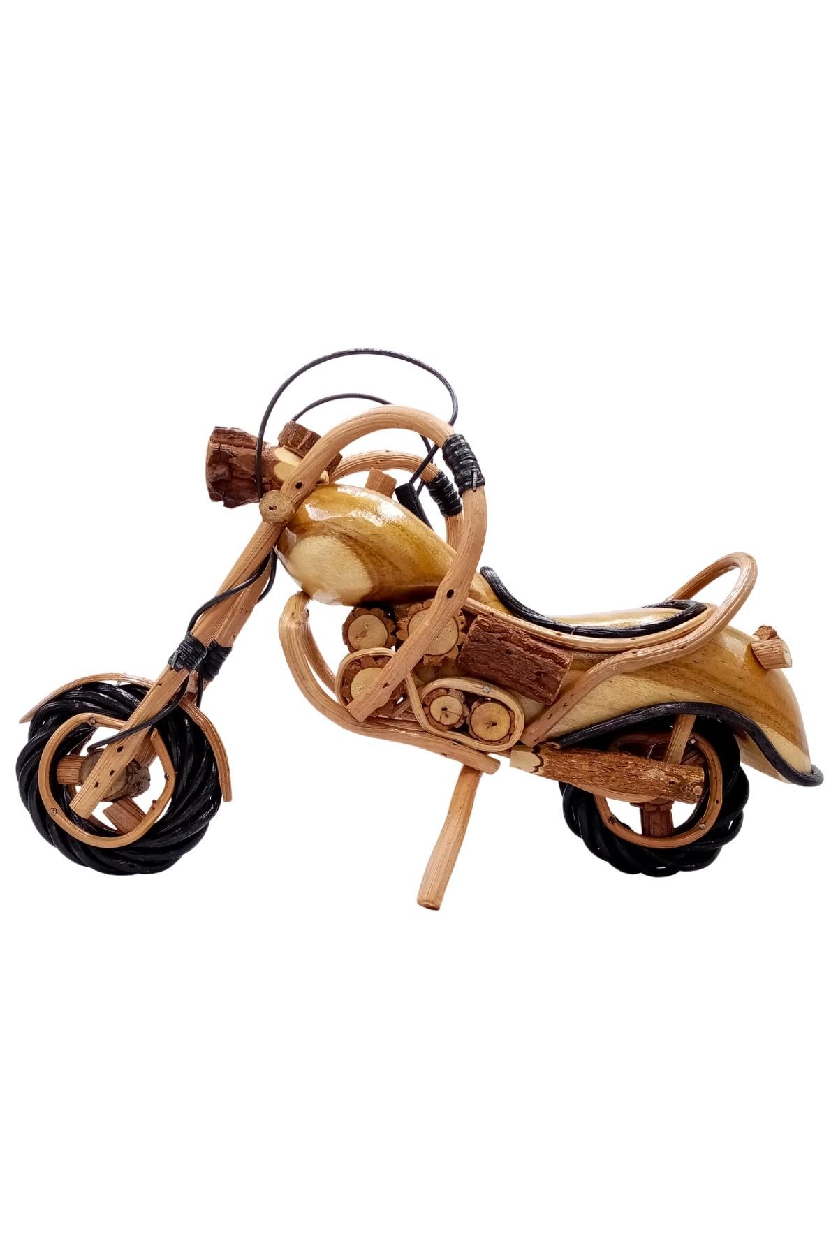 TaylandDünyadan HediyelerDNY-HD100889Keskin Hediyelik Eşya Ve TekstilDekoratif Motosiklet El Yapımı Ağaç Tayland Motor 32 cm