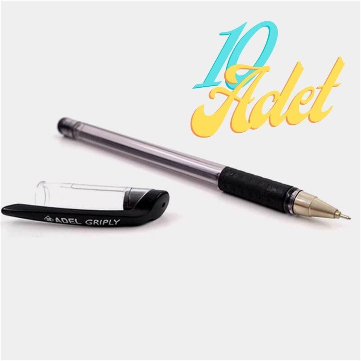 TürkiyeAdelDNY-HD100466Keskin Hediyelik Eşya Ve TekstilAdel Griply Tükenmez Kalem Siyah 0.7 mm İnce Uçlu 10 Adet