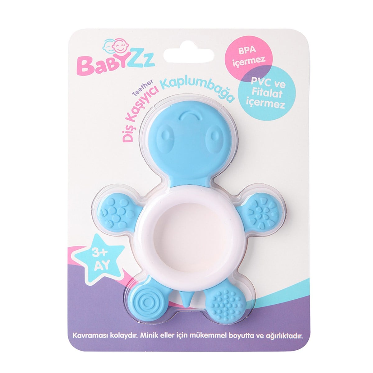 TürkiyeDünyadan HediyelerBYZ-30772-MEnfal OyuncakEXCEL|360148Babyzz Diş Kaşıyıcı Kaplumbağa Mavi