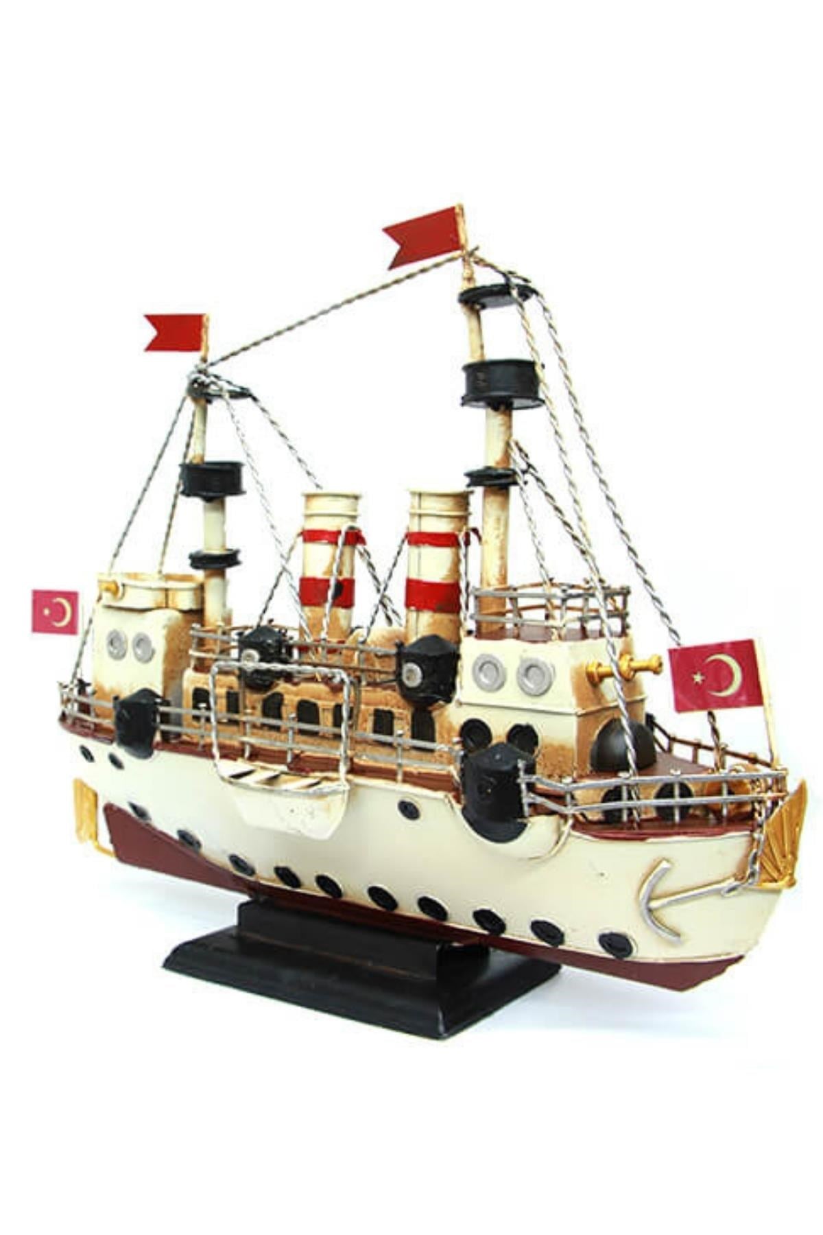 TürkiyeDünyadan HediyelerDNY-DH3303AKeskin Hediyelik Eşya Ve TekstilDekoratif Retro Metal Buharlı Gemi Vintage 34cm No.1