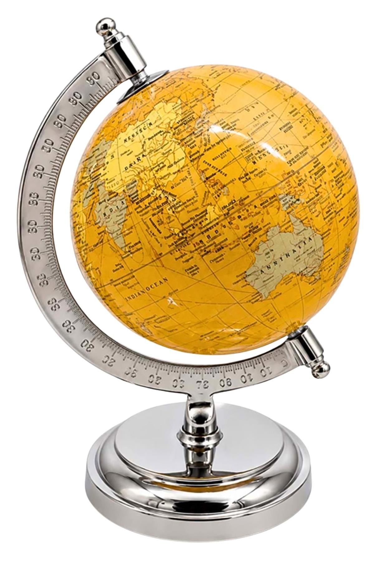 TürkiyeDünyadan HediyelerDNY-HD4156-PKeskin Hediyelik Eşya Ve TekstilMetal Ayaklı Dekoratif Dünya Küre 12.5 x 22 cm 4156-P Kahverengi