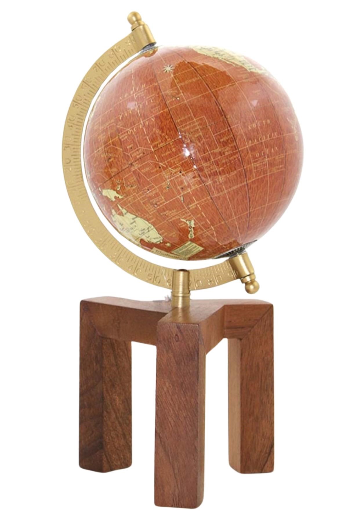 TürkiyeDünyadan HediyelerDNY-HDSL933-BRKeskin Hediyelik Eşya Ve TekstilDekoratif Dünya Küre 27 cm SL933-BR