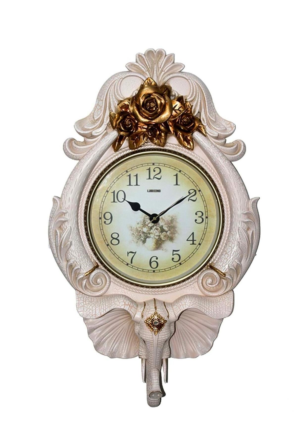 TürkiyeDünyadan HediyelerDNY-HDYALK1669Keskin Hediyelik Eşya Ve TekstilDuvar Saati Fil Temalı Büyük Polyester Saat Ack No.1 48 x 84 cm