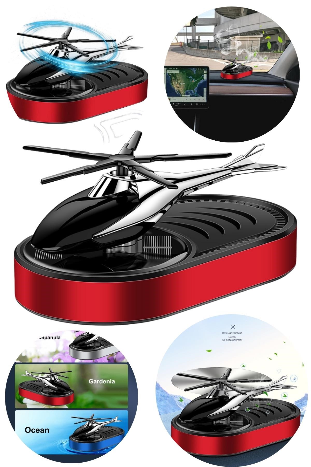 TürkiyeDünyadan HediyelerDNY-HDYELT02HKeskin Hediyelik Eşya Ve TekstilGüneş Enerjili Helikopter Araba Koku Difüzörü Kırmızı No.2