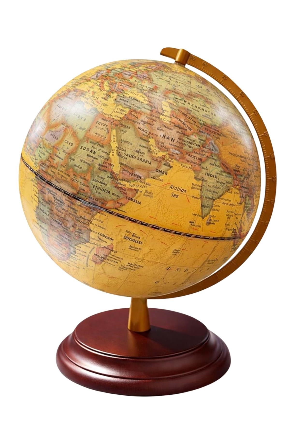 TürkiyeDünyadan HediyelerDNY-HDYKURE05261Keskin Hediyelik Eşya Ve TekstilDekoratif Işıklı Masa Üstü Dünya Küre Kahverengi 23x31cm Alk5261