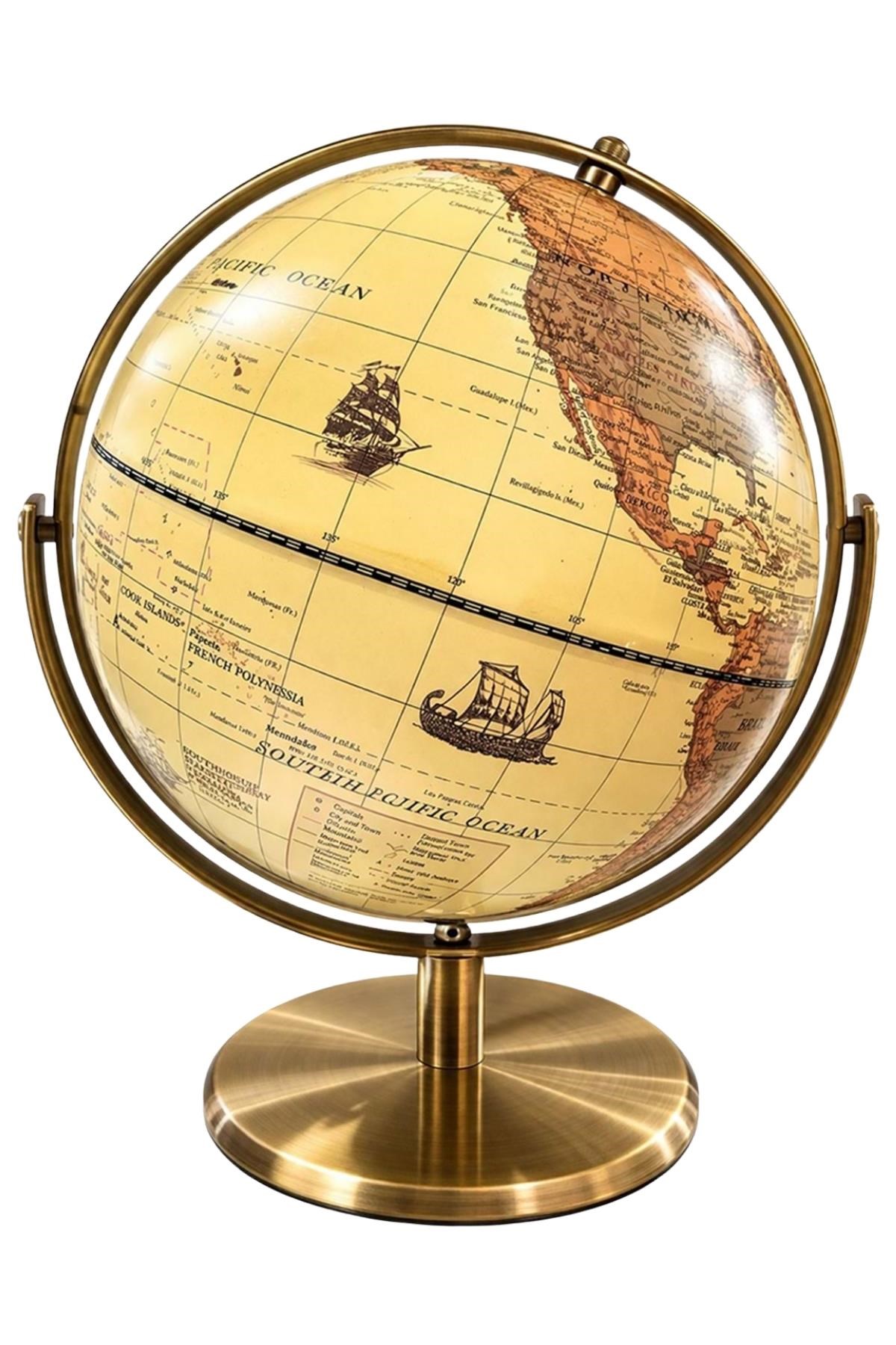 TürkiyeDünyadan HediyelerDNY-HDYKURE05258Keskin Hediyelik Eşya Ve TekstilDekoratif Masa Üstü Dünya Küre Kahverengi 23x29cm Alk5258