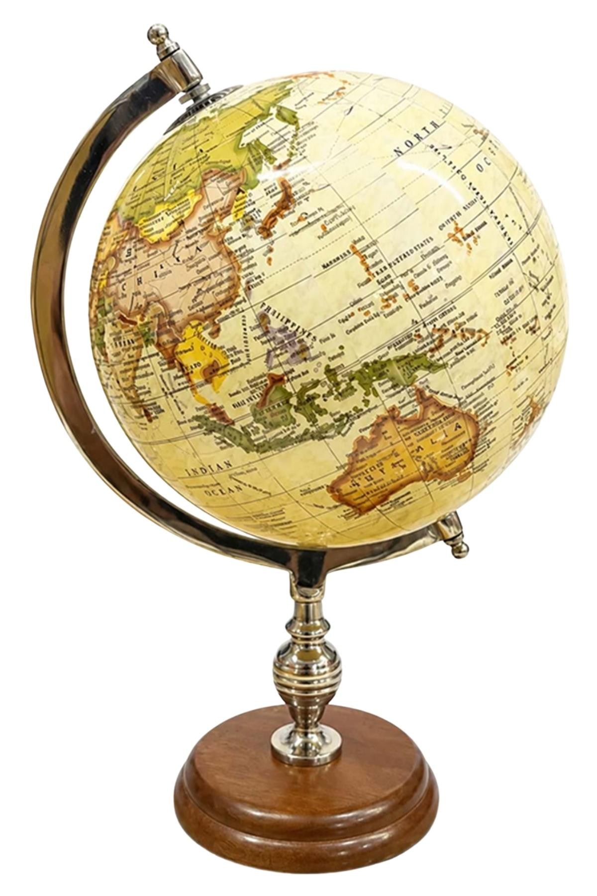 TürkiyeDünyadan HediyelerDNY-HDYSL318-AKeskin Hediyelik Eşya Ve TekstilDünya Küre Stantlı Dekoratif Döner World Globe SL318-A 38cm