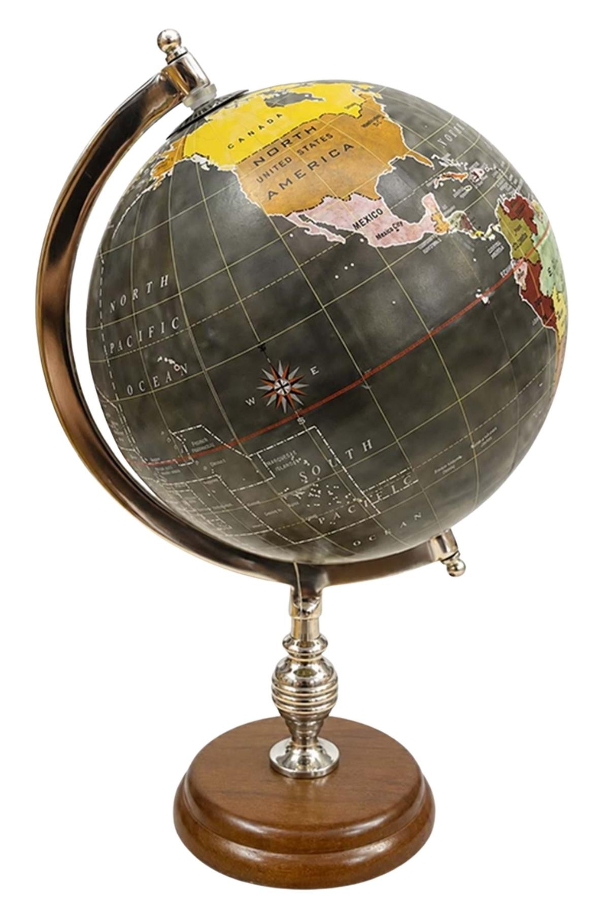 TürkiyeDünyadan HediyelerDNY-HDYSL318-BKeskin Hediyelik Eşya Ve TekstilDünya Küre Stantlı Dekoratif Döner World Globe SL318-B 38cm