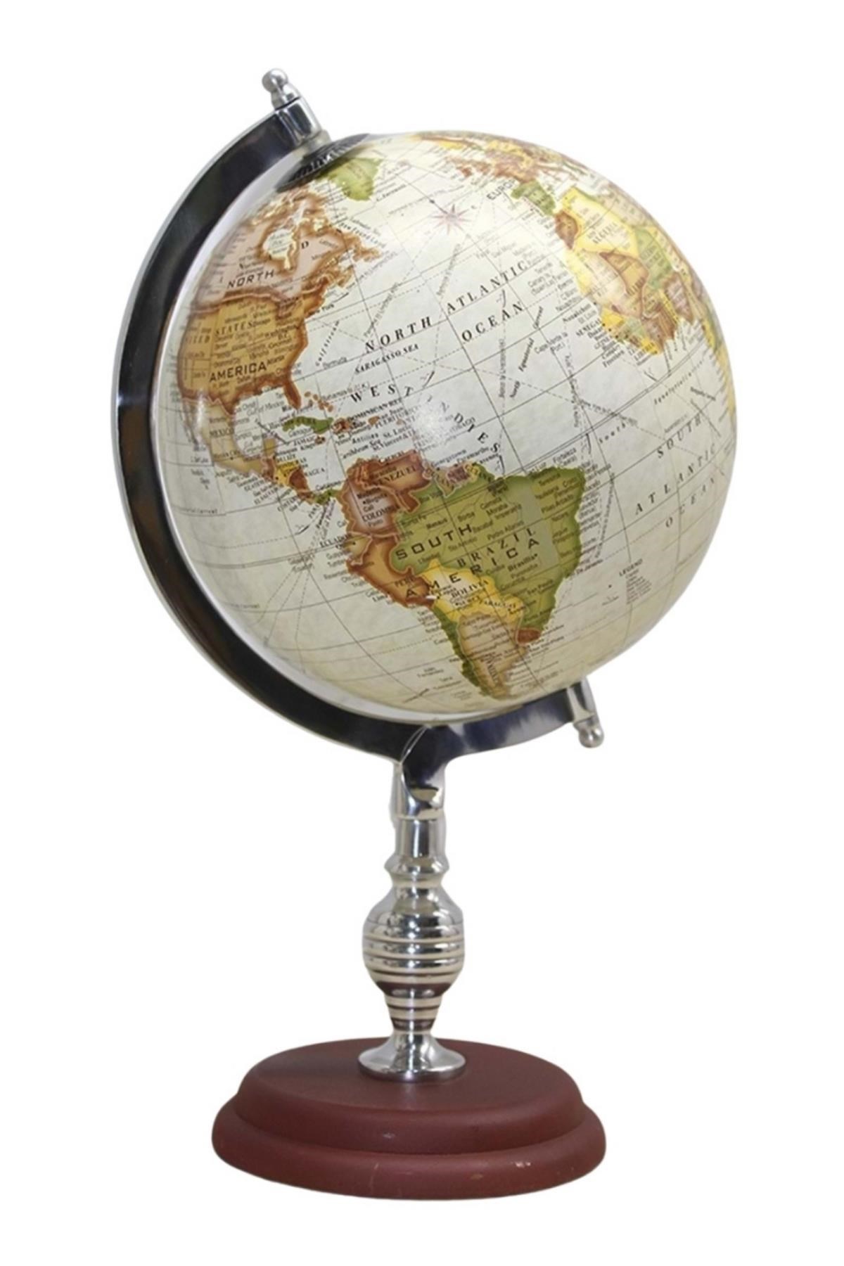 TürkiyeDünyadan HediyelerDNY-HDYSL318-AKeskin Hediyelik Eşya Ve TekstilDünya Küre Stantlı Dekoratif Döner World Globe SL318-A 38cm