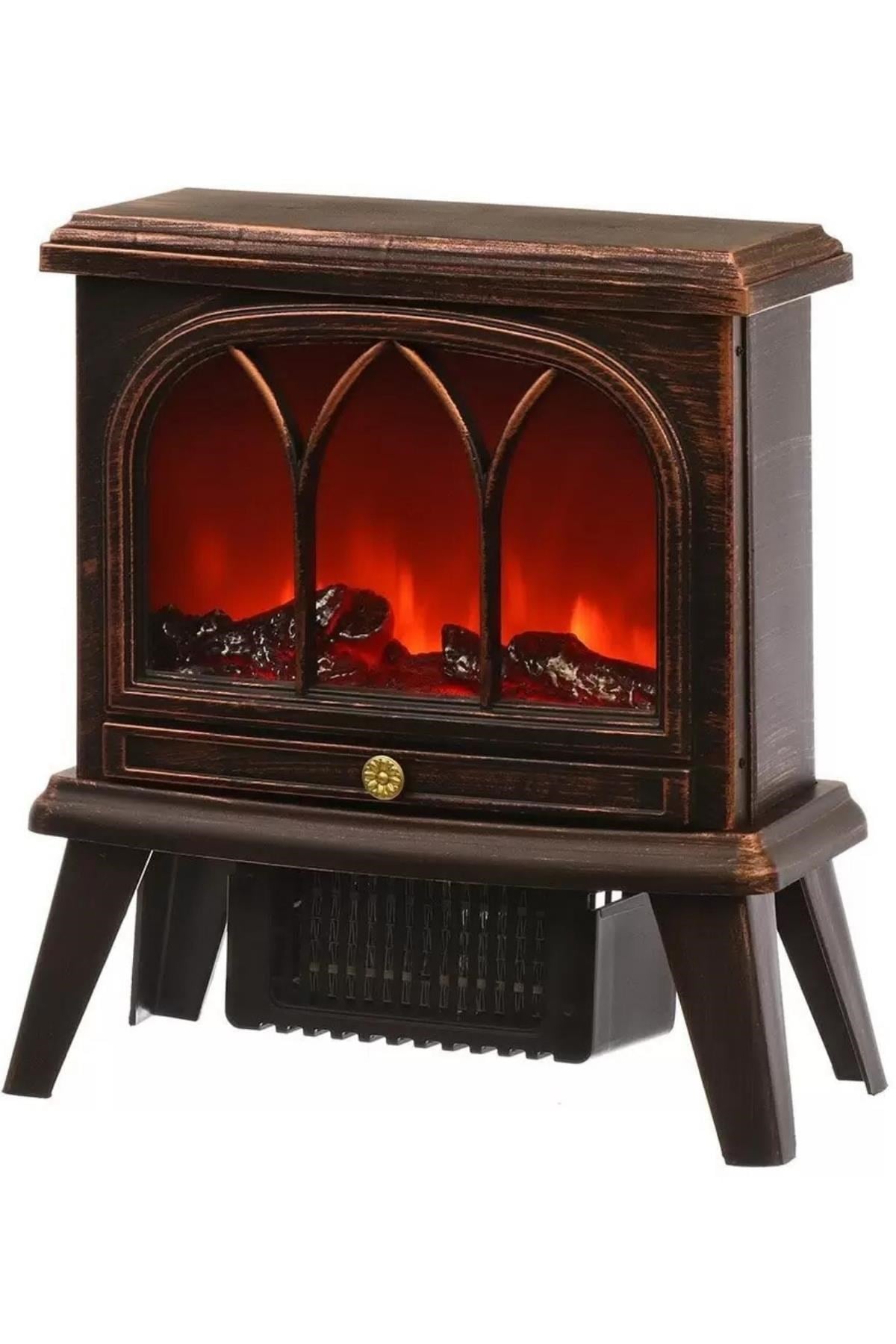 TürkiyeDünyadan HediyelerDNY-KSKAALK2504Keskin Hediyelik Eşya Ve TekstilDekoratif Ledli Isıtmalı Ayaklı Şömine 36cm AAlk2504